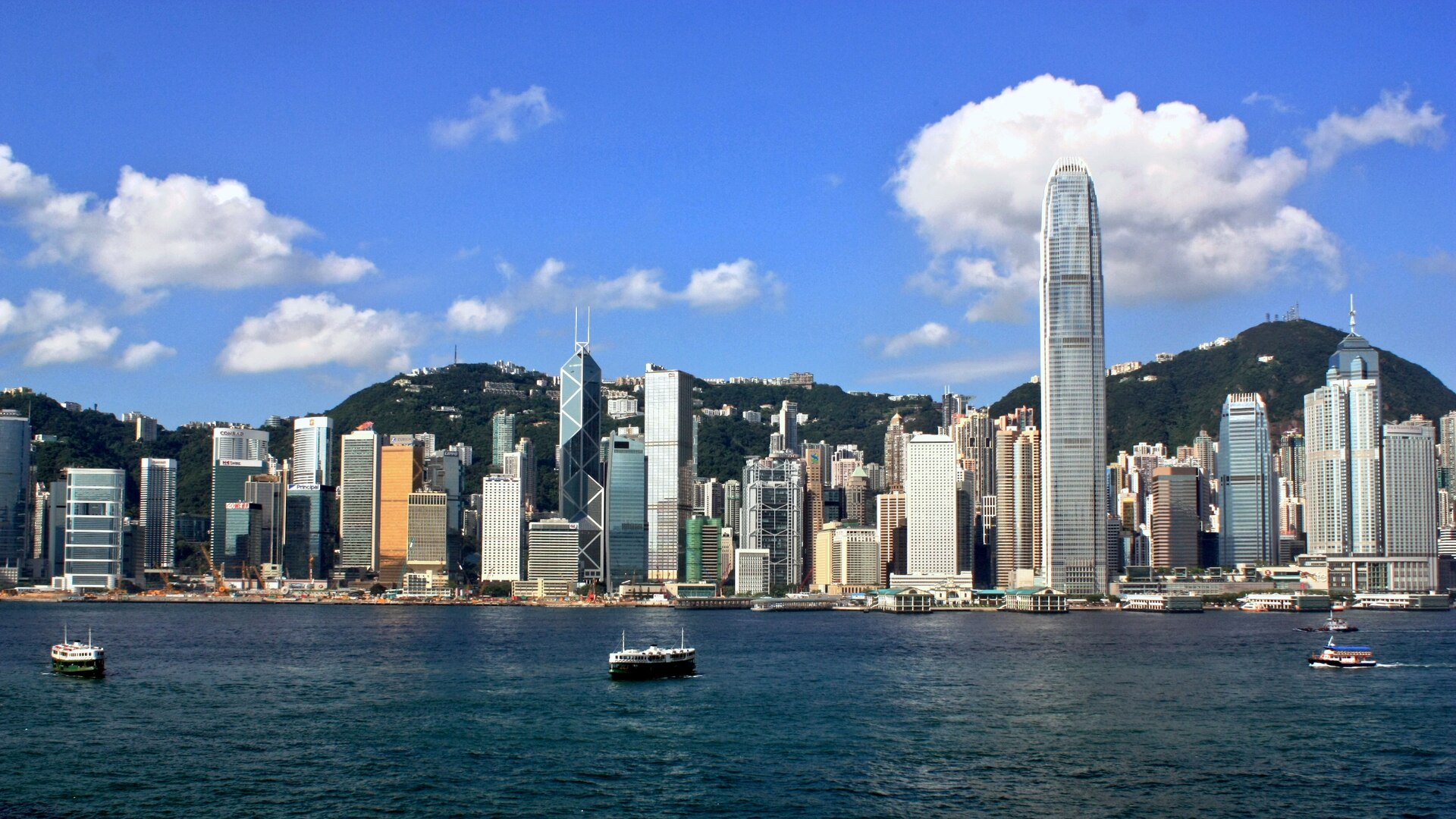 Hong Kong skyline Victoria Harbour