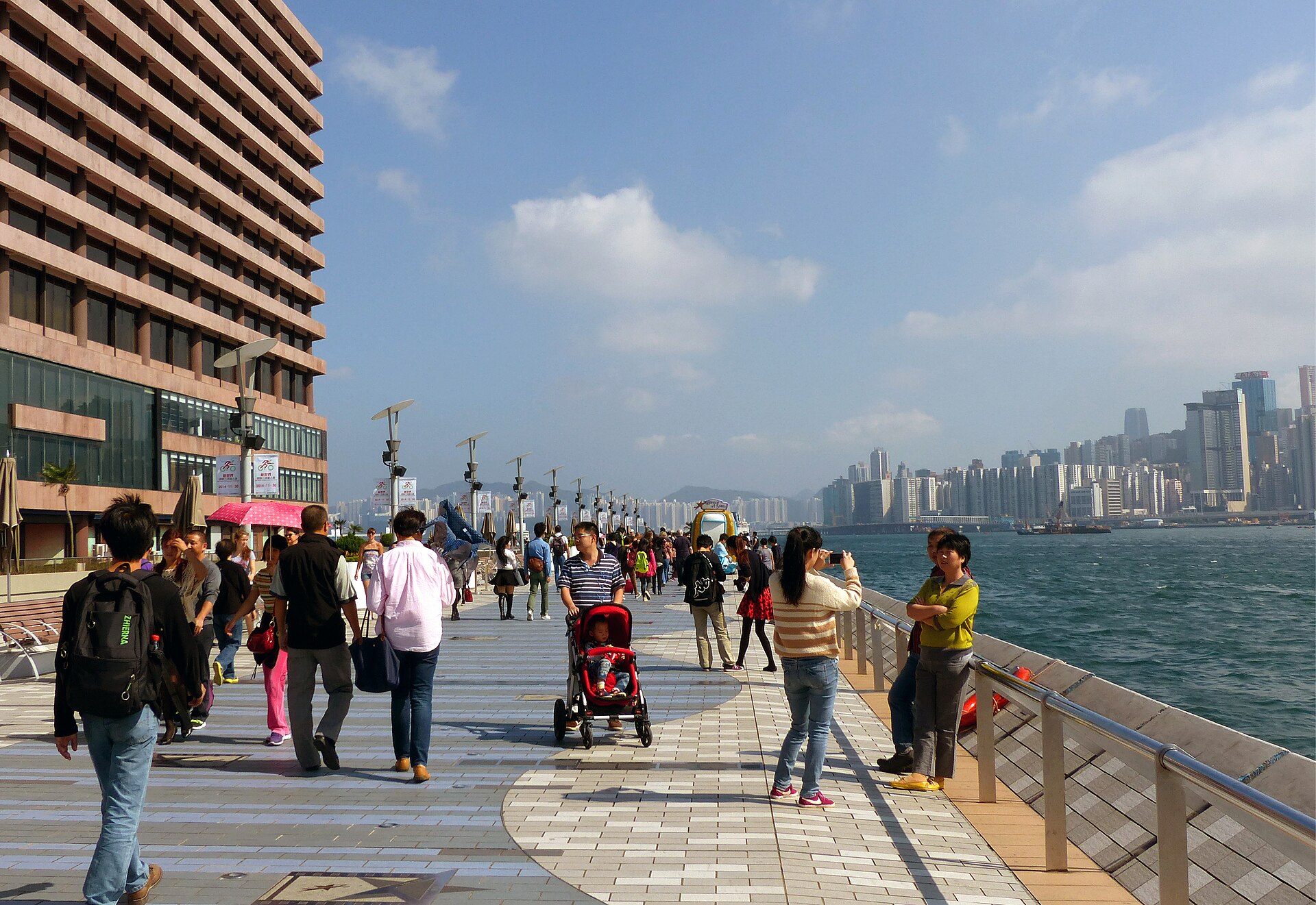 Tsim Sha Tsui promenade skyline